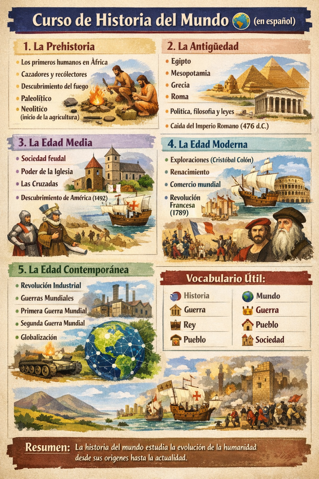 Foto de un curso de  Resumen de Historia del Mundo