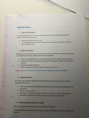 Foto de un curso de  Resumen sobre consumo y ahorro