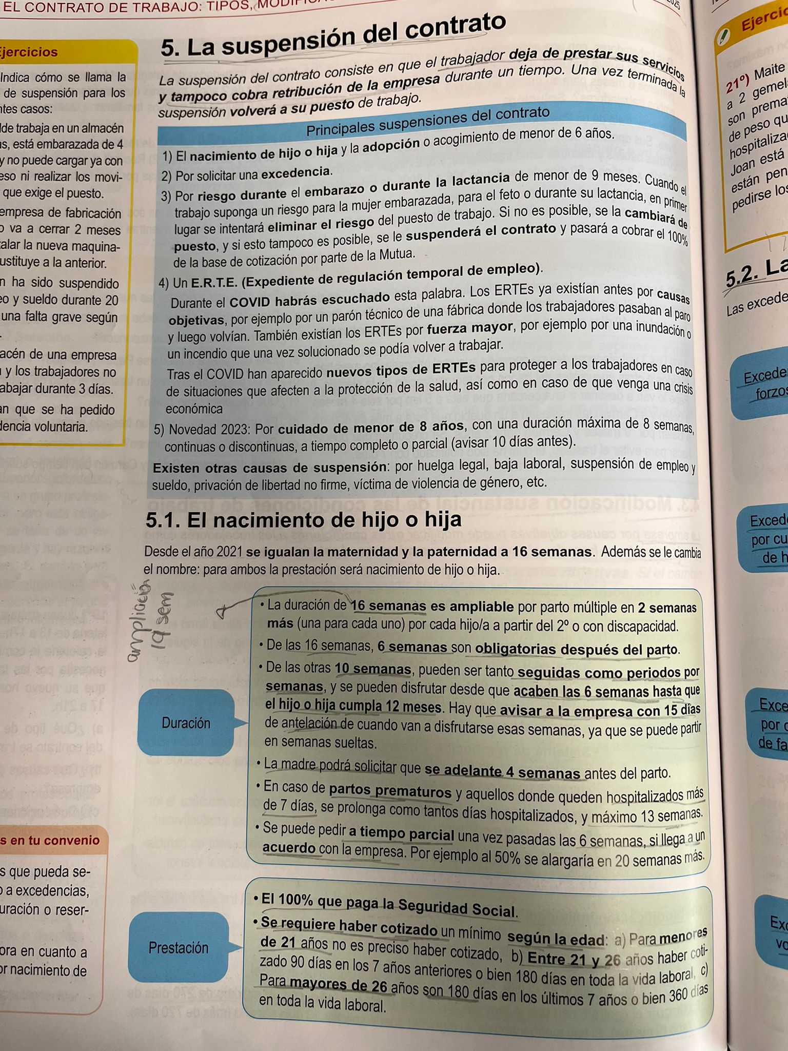 Foto de un curso de  Suspensión y Prestaciones de Contrato