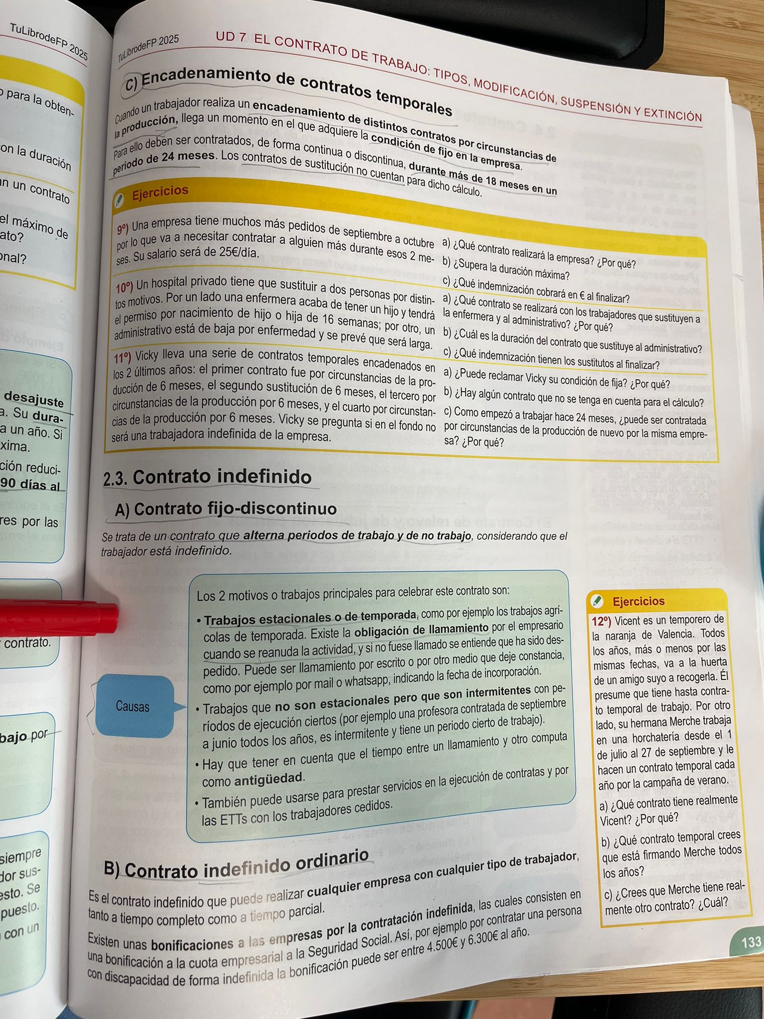 Foto de un curso de  Tipos de contratos de trabajo