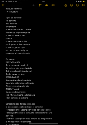 Foto de un curso de  Tipos de narradores y personajes