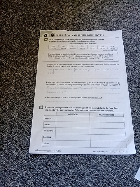 Foto de un curso de  Évolution démographique de Nantes