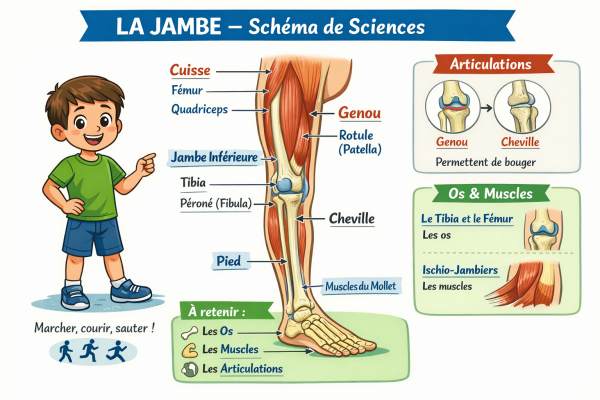 photo  Anatomie de la jambe humaine quiz