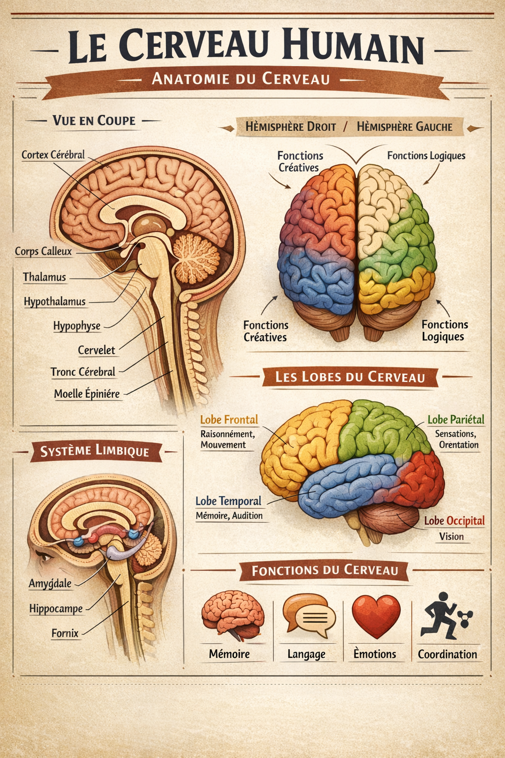 Photo d'un cours de  Anatomie du Cerveau Humain