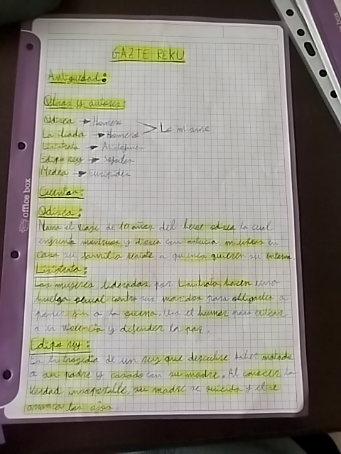 Photo d'un cours de  Antiquité : Mythes et Cultures