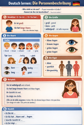 Photo d'un cours de  Apprendre l'allemand : Description physique