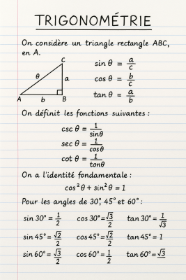 photo  Bases de la Trigonométrie quiz