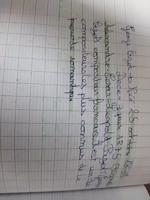 Photo d'un cours de  Biographie de Georges Bizet
