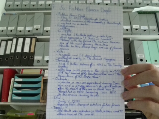 Photo d'un cours de  Biographie de Sir Arthur Conan Doyle