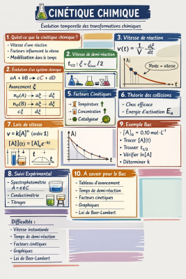 Photo d'un cours de  Cinétique Chimique : Concepts Essentiels