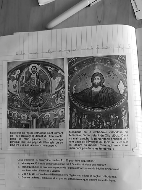 Photo d'un cours de  Comparaison de mosaïques religieuses