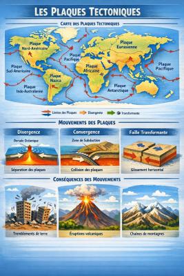 Photo d'un cours de  Comprendre les plaques tectoniques