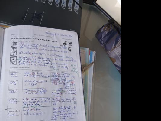Photo d'un cours de  Compréhension Orale : L'Australie