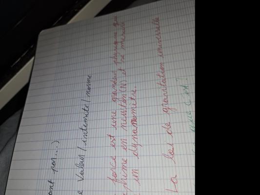 Photo d'un cours de  Concepts Fondamentaux de la Physique