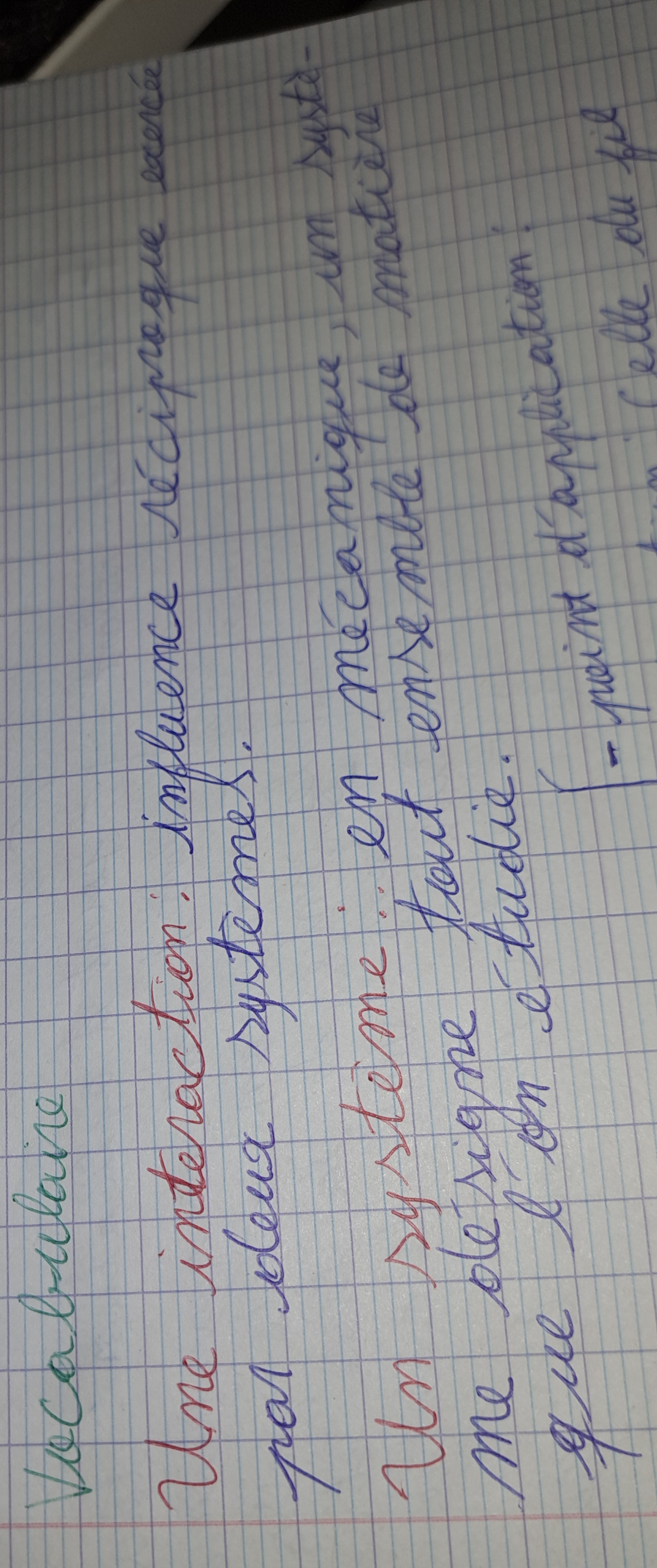 Photo d'un cours de  Concepts Fondamentaux en Physique