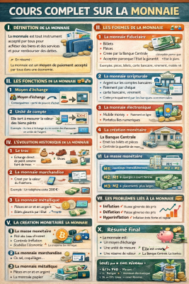 Photo d'un cours de  Cours Complet sur la Monnaie