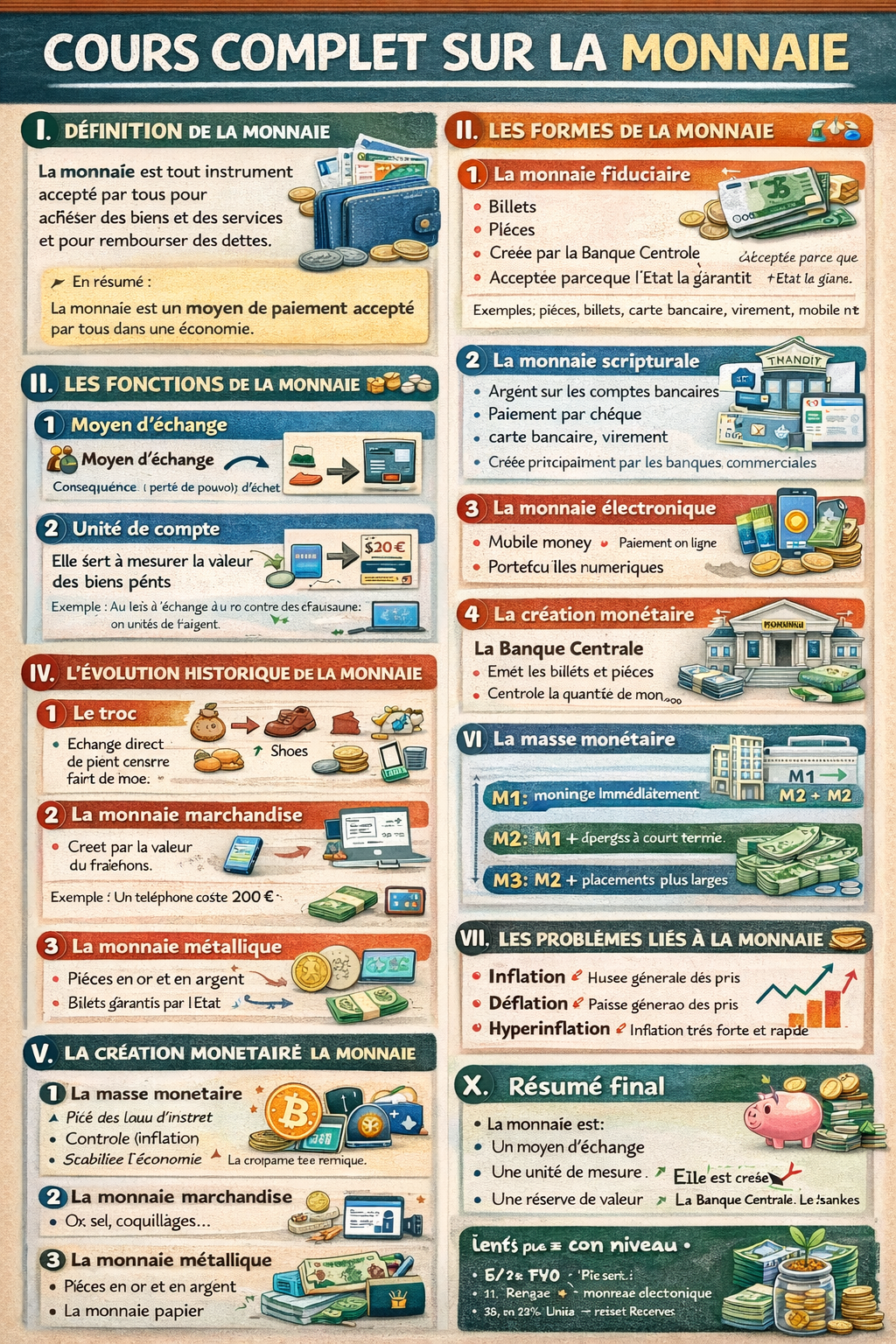 Photo d'un cours de  Cours Complet sur la Monnaie