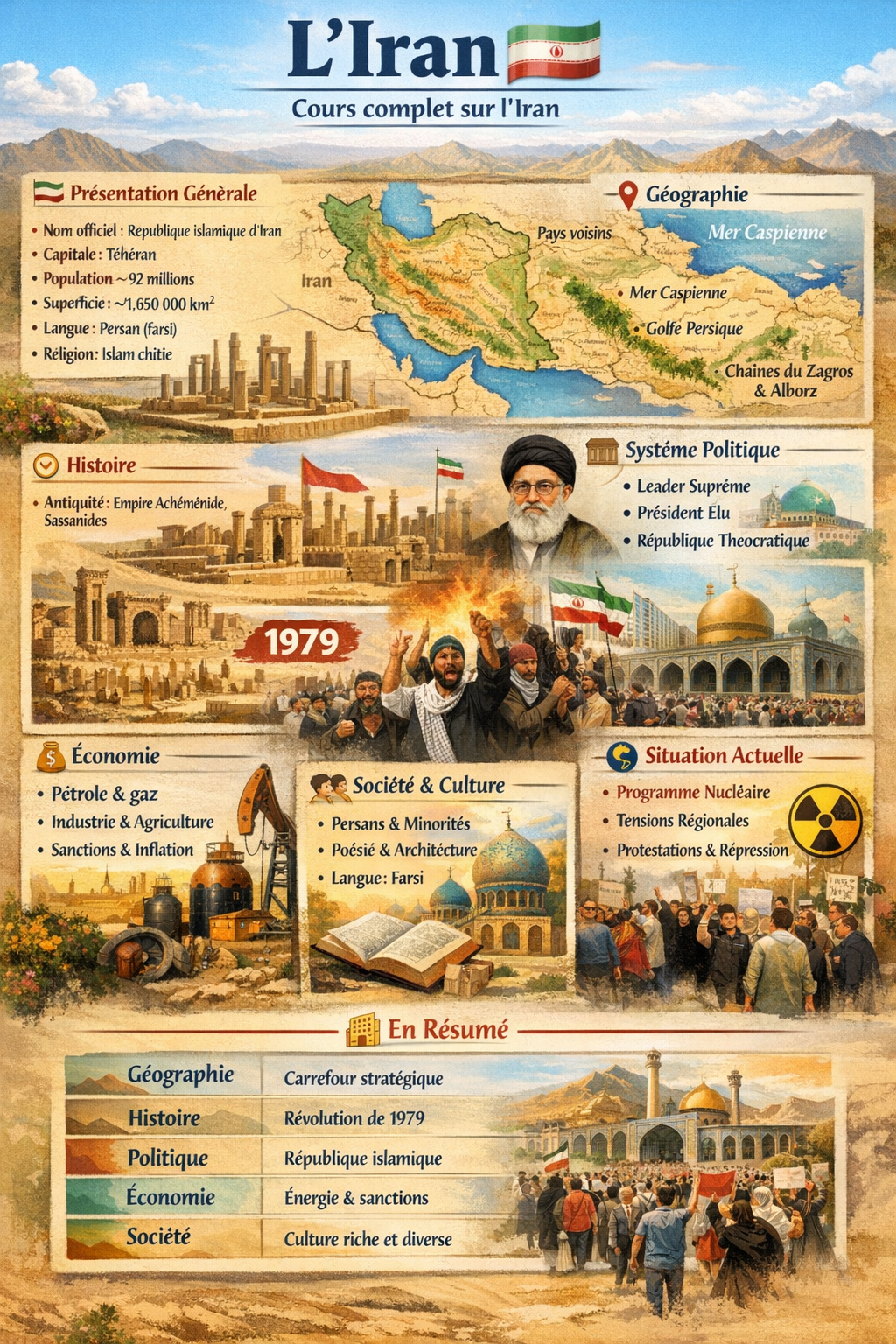 Photo d'un cours de  Cours complet sur l'Iran