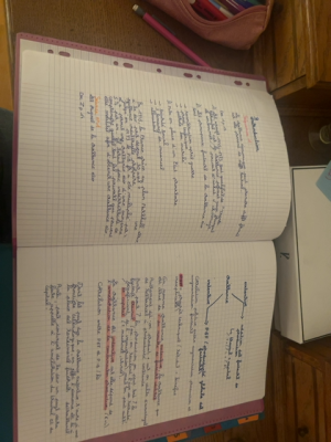 Photo d'un cours de  Cours de biologie sur photosynthèse
