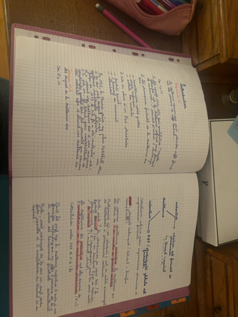 Photo d'un cours de  Cours de biologie sur photosynthèse