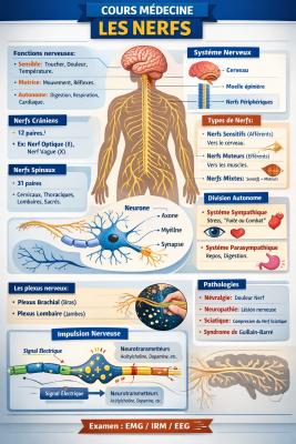 Photo d'un cours de  Cours de Médecine : Les Nerfs