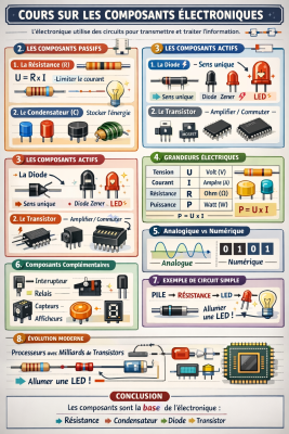 Photo d'un cours de  Cours sur les composants électroniques