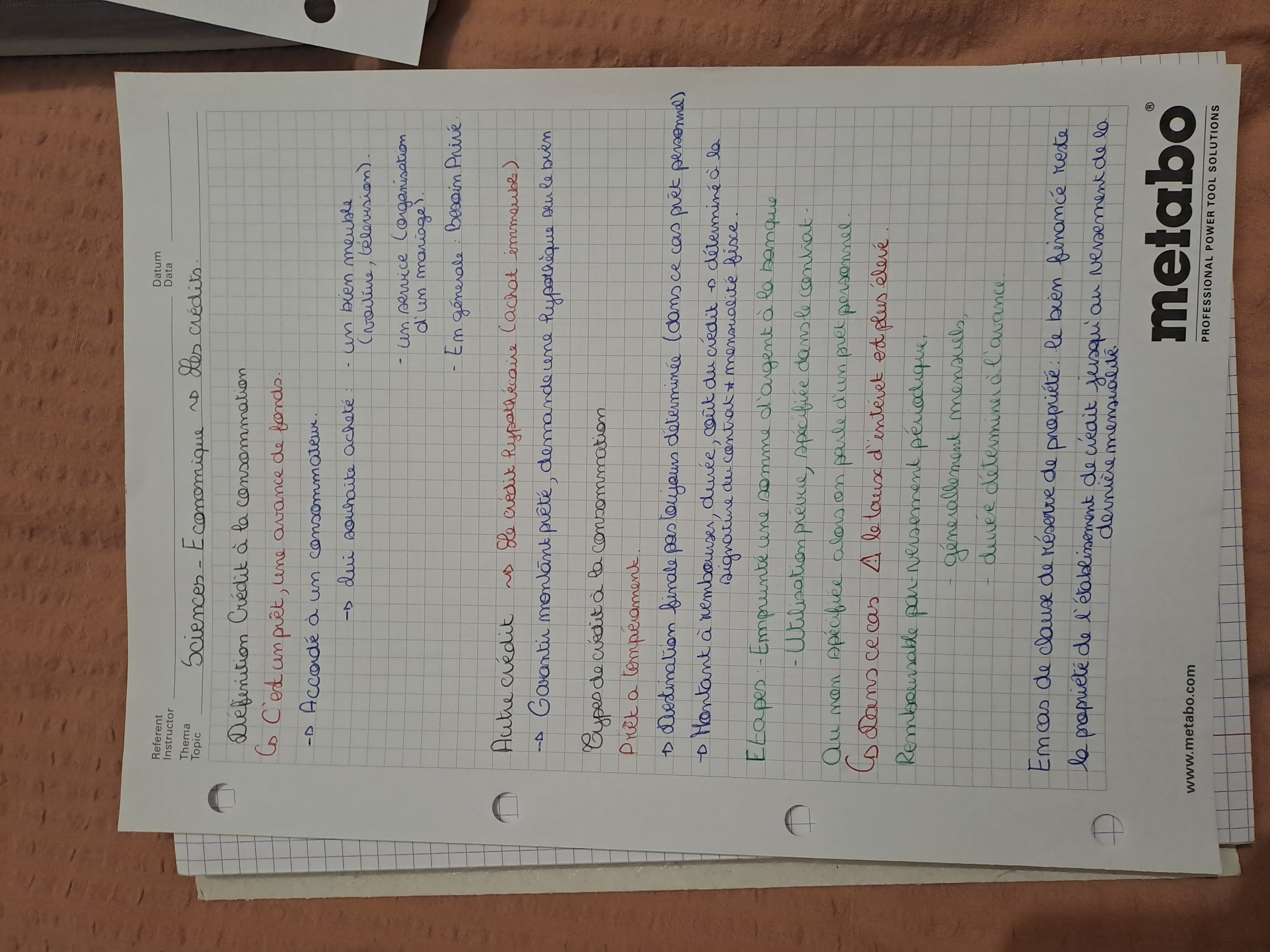 Photo d'un cours de  Crédits à la consommation expliqués