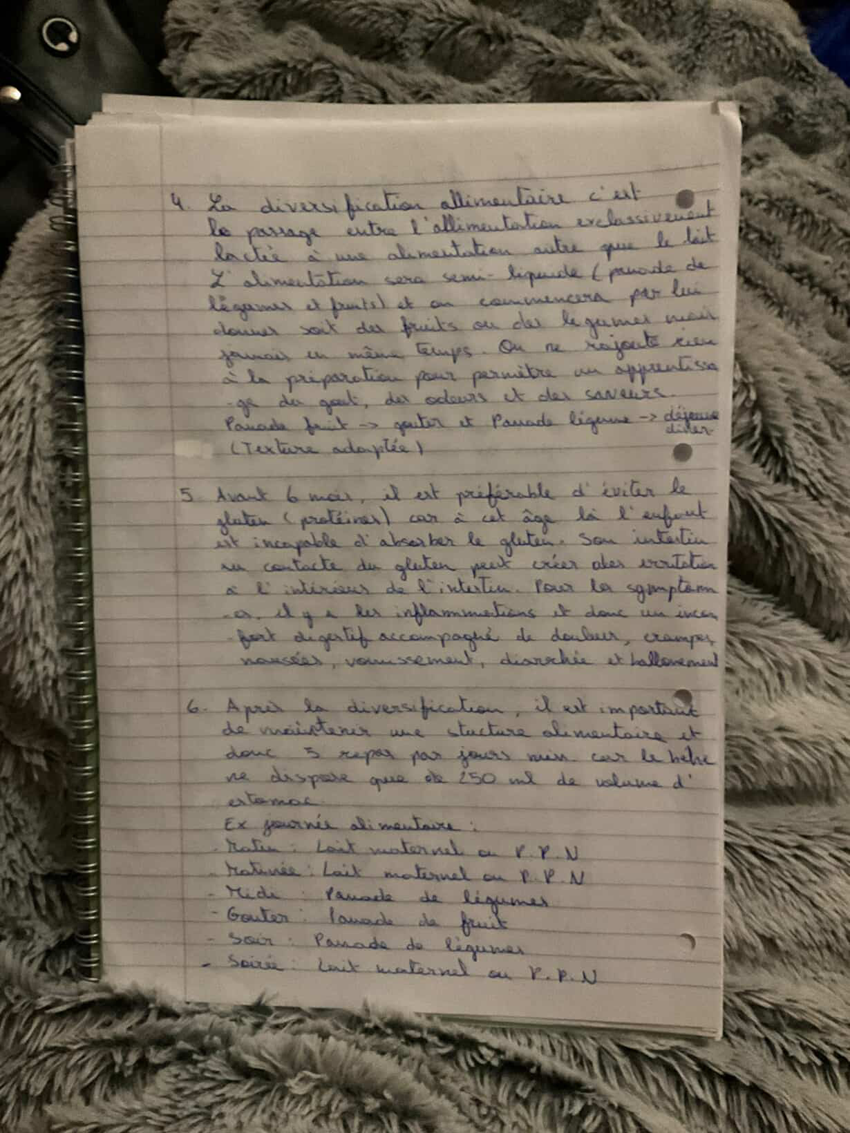 Photo d'un cours de  Diversification Alimentaire des Nourrissons