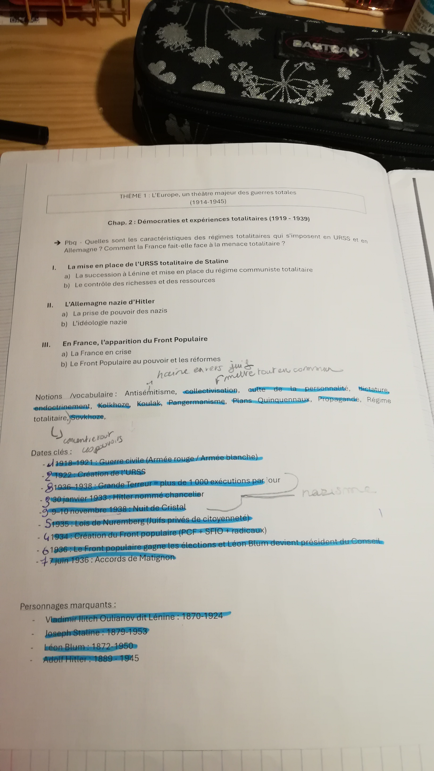 Photo d'un cours de  Démocraties et régimes totalitaires