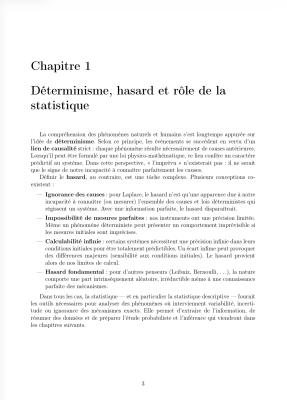 Photo d'un cours de  Déterminisme, Hasard et Statistique