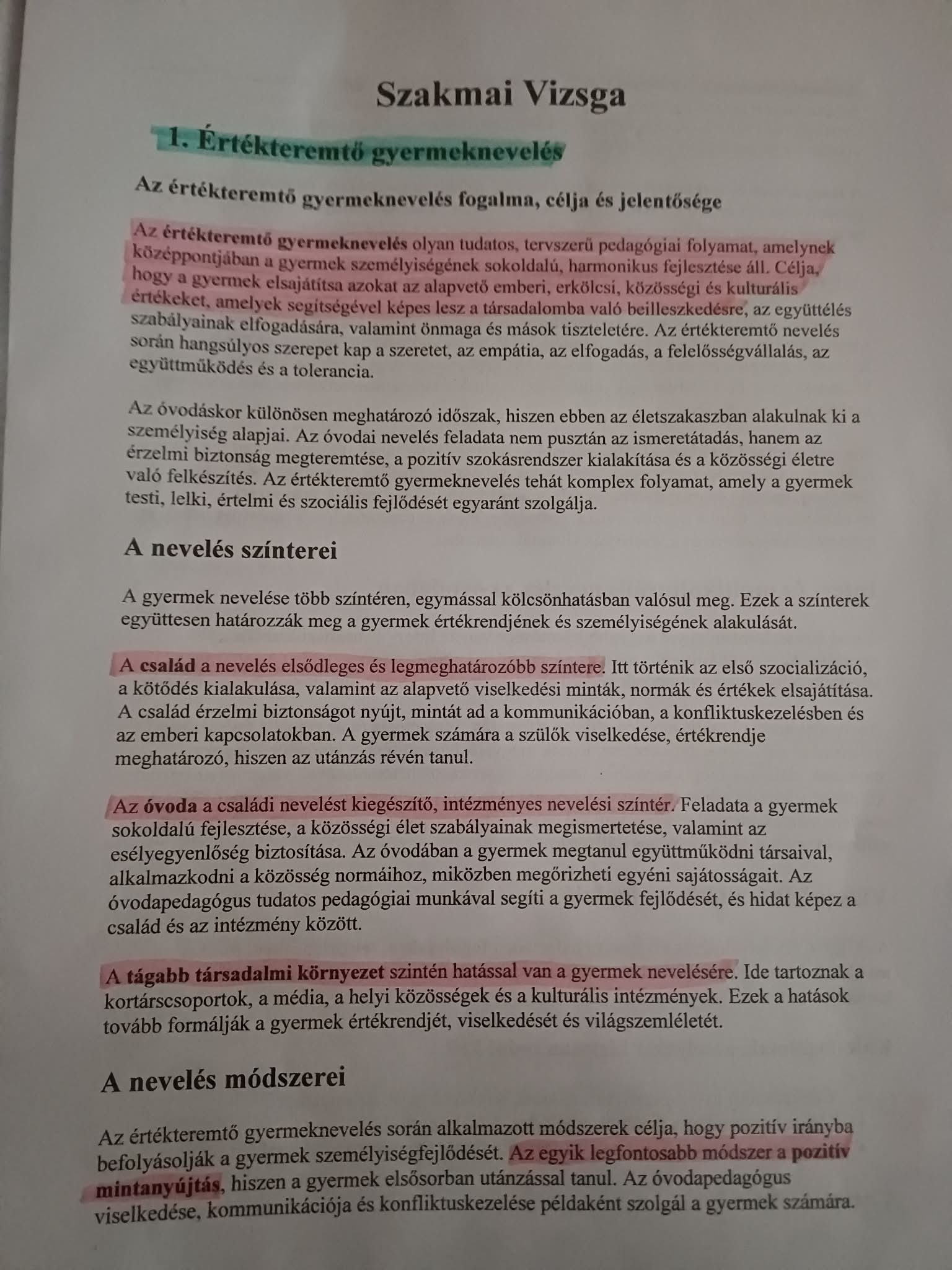 Photo d'un cours de  Éducation des enfants axée valeurs
