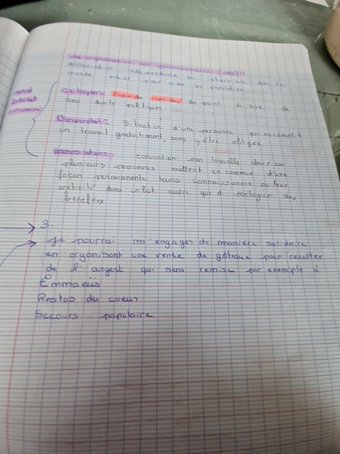 Photo d'un cours de  Engagement Solidaire et Bénévolat