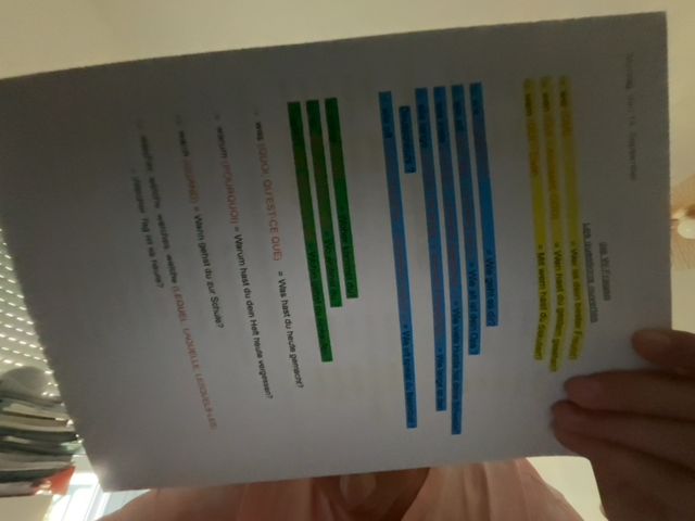 Photo d'un cours de  Exercice de compréhension en anglais