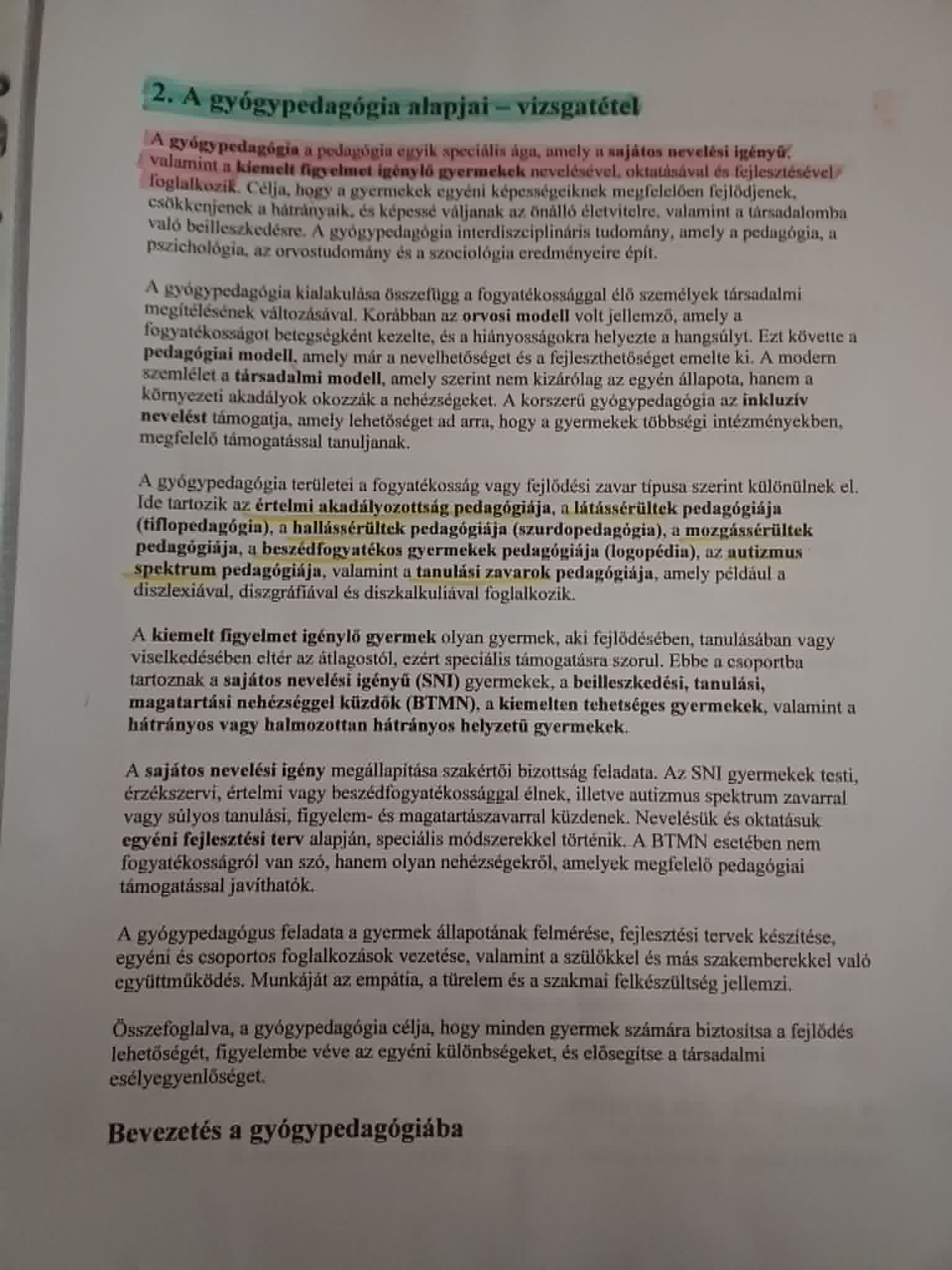 Photo d'un cours de  Fondements de la pédagogie spécialisée