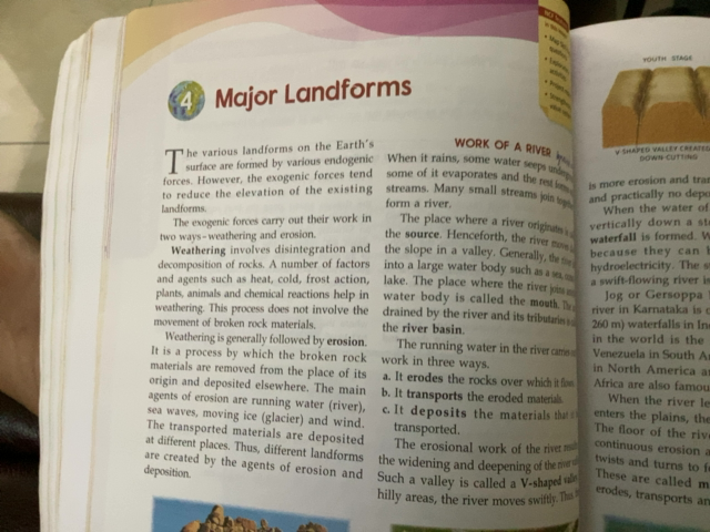 Photo d'un cours de  Formation des Reliefs Majeurs