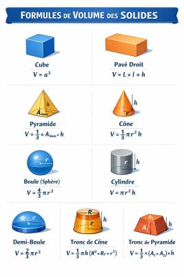 Formules de volume des solides quiz