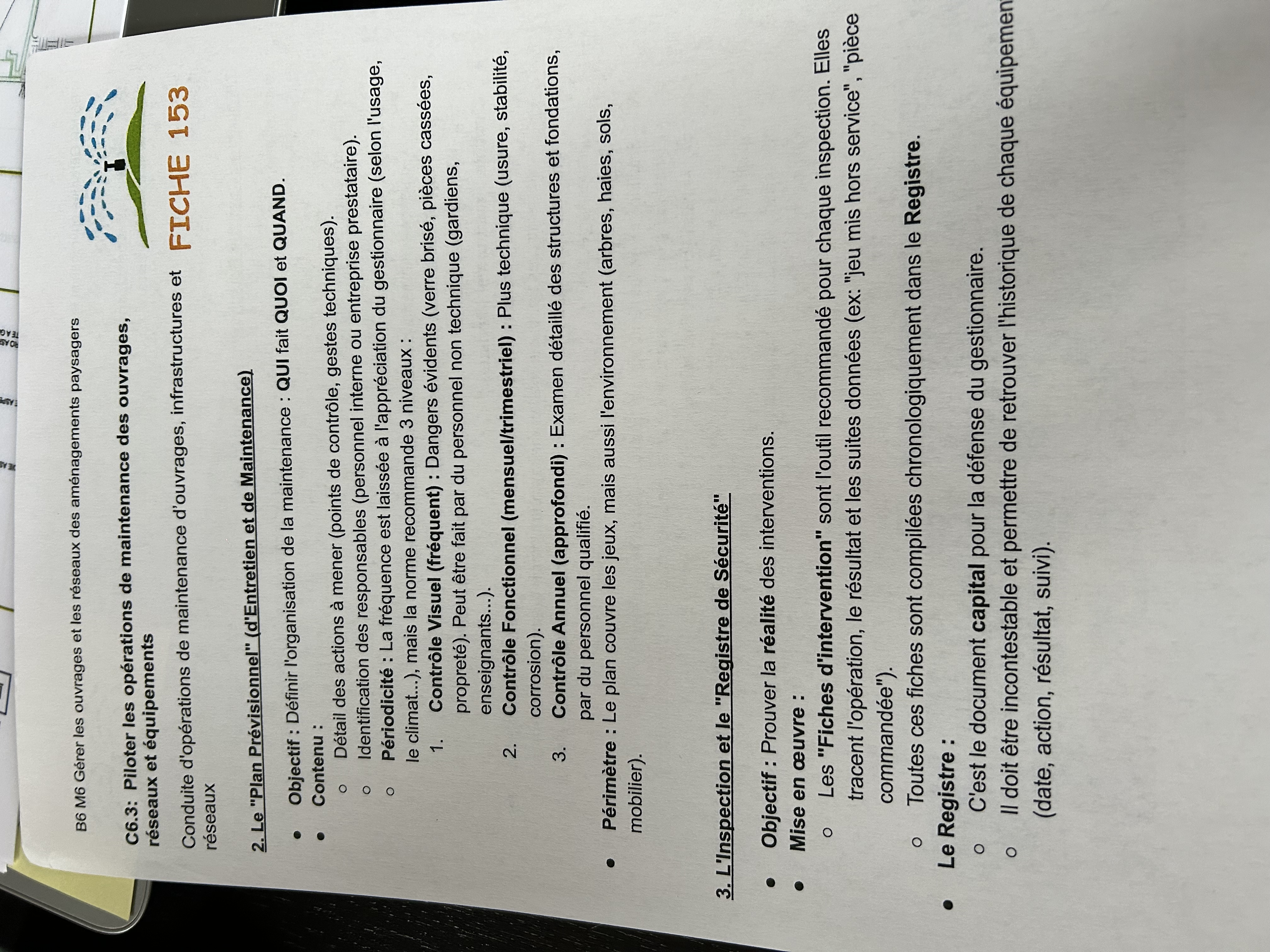 Photo d'un cours de  Gestion des opérations de maintenance