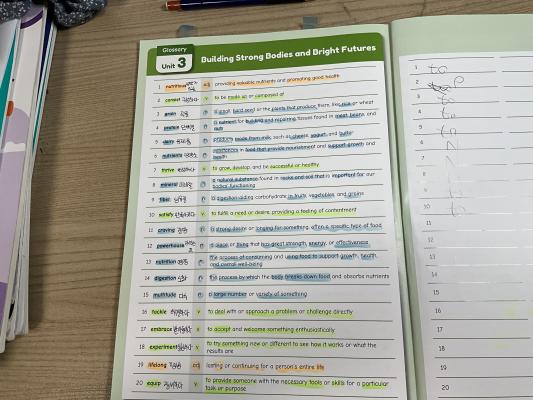 Photo d'un cours de  Glossaire Nutrition et Santé