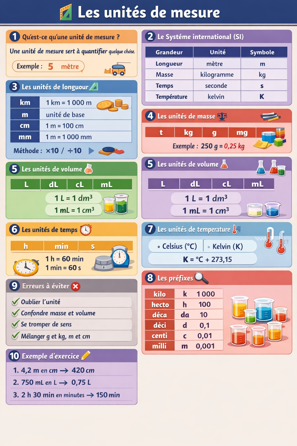Photo d'un cours de  Guide des unités de mesure