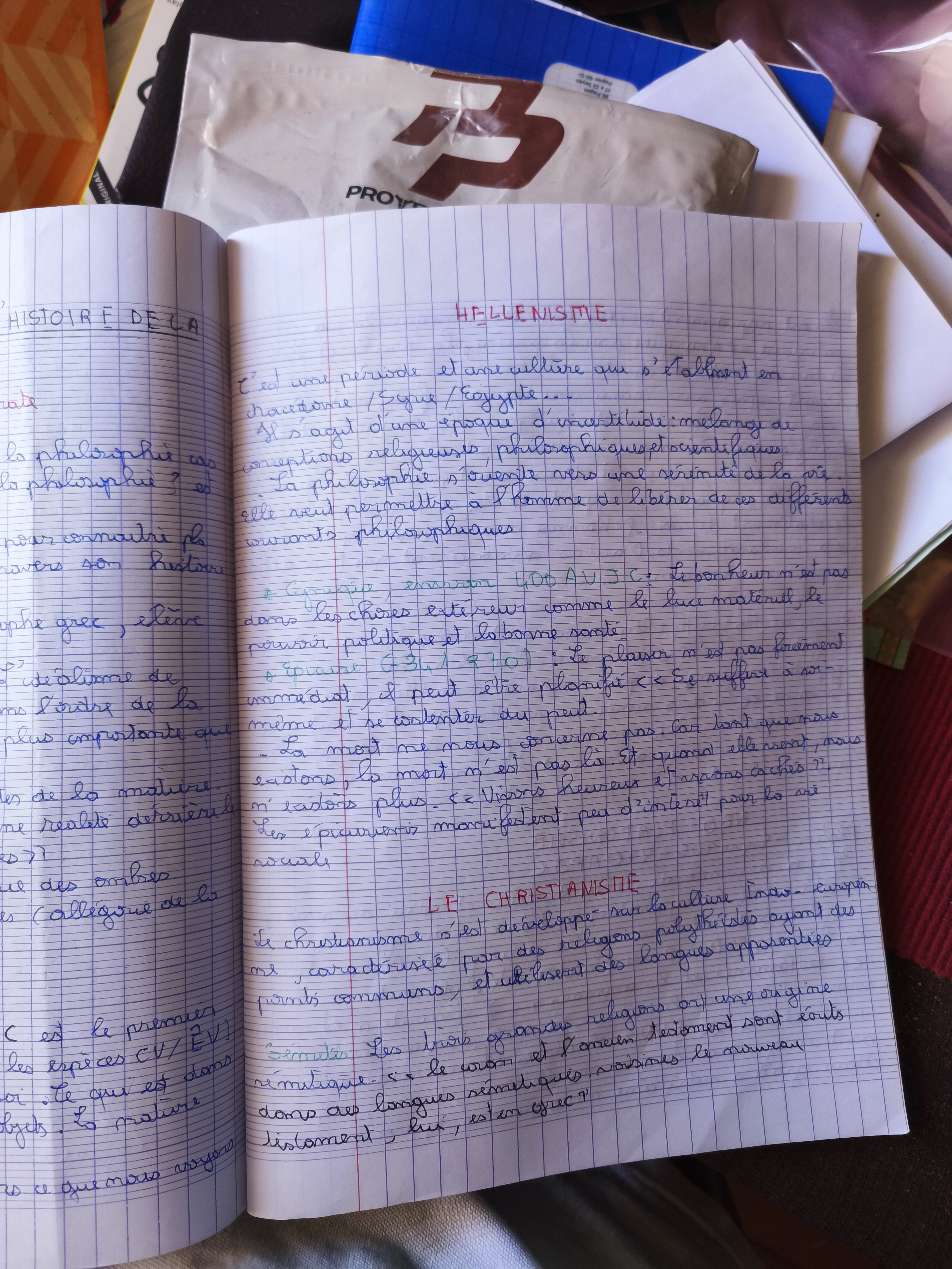 Photo d'un cours de  Hellénisme et Christianisme Comparés