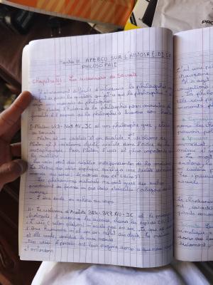 Photo d'un cours de  Histoire de la Philosophie : Socrate