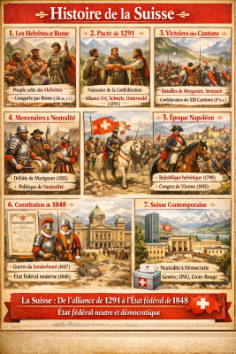 Photo d'un cours de  Histoire de la Suisse Résumée