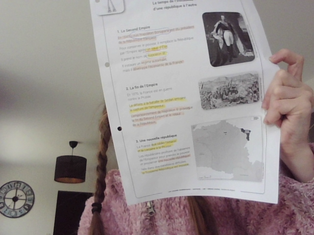 Photo d'un cours de  Histoire de la Troisième République