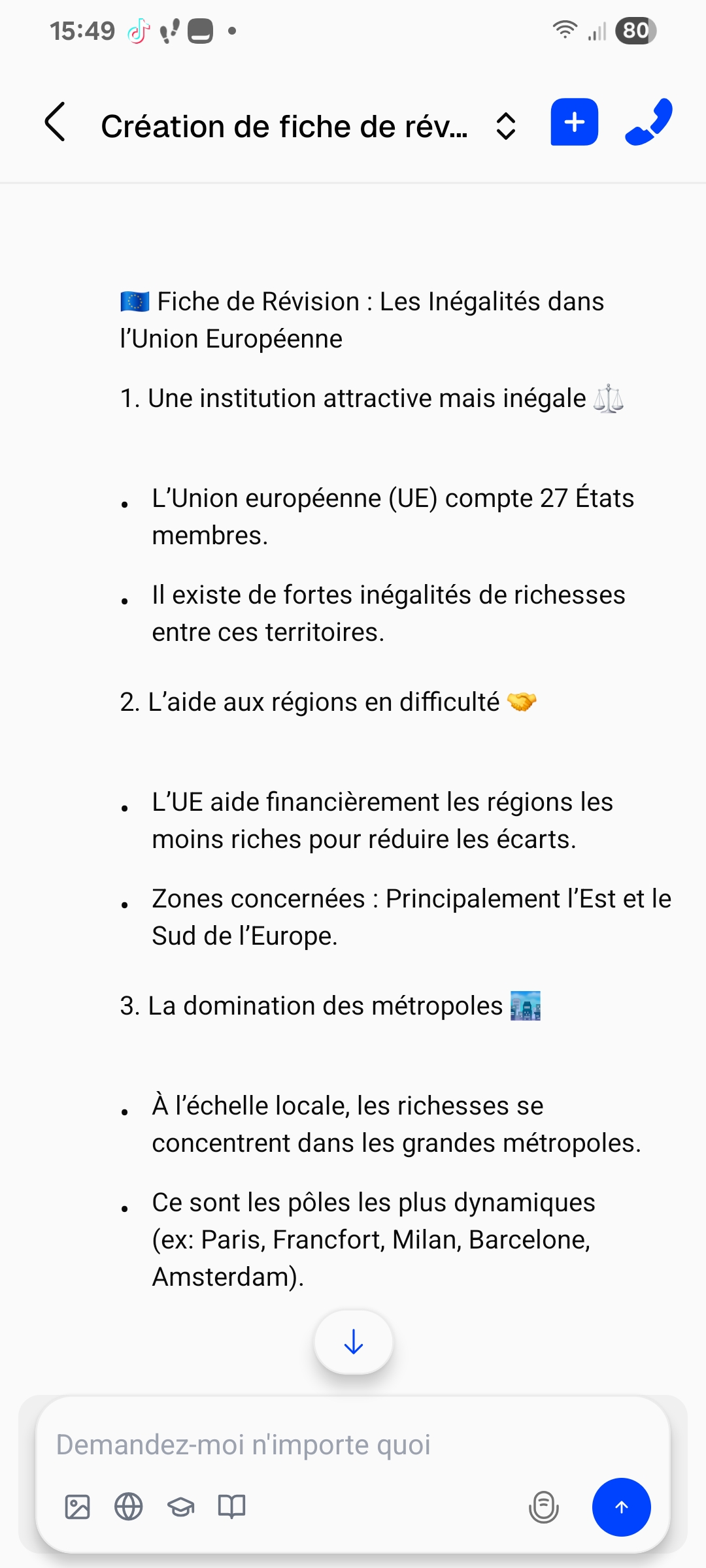 Photo d'un cours de  Inégalités dans l'Union Européenne