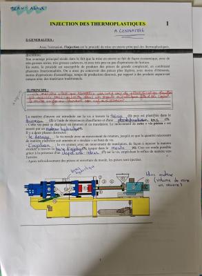Photo d'un cours de  Injection des Thermoplastiques : Guide