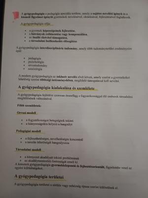 Photo d'un cours de  Introduction à la gyógypedagógia
