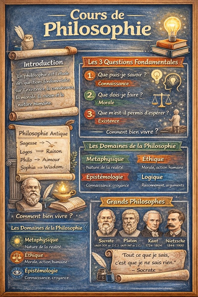 Photo d'un cours de  Introduction aux Fondamentaux de Philosophie