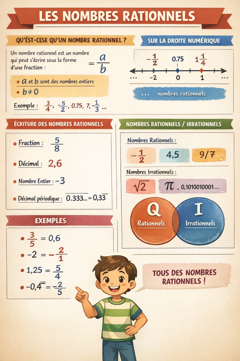 Photo d'un cours de  Introduction aux Nombres Rationnels