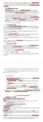 Photo d'un cours de  La Grande Noirceur au Québec