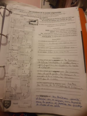 Photo d'un cours de  La seigneurie médiévale en 1477